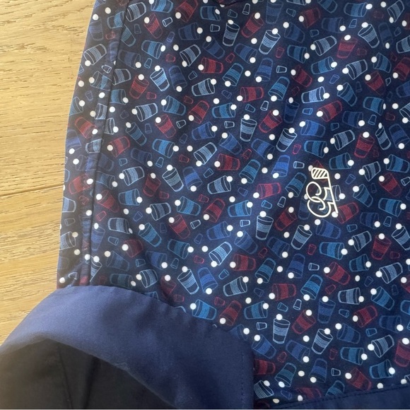 Good Good Fighting For Par Polo Shirt Beer Pong Blue 3XL - Picture 2 of 4